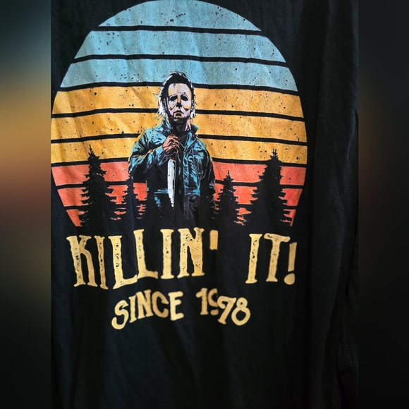 Black long sleeved t-shirt "killing it since 1978 size 2xl Halloween - Picture 3 of 3